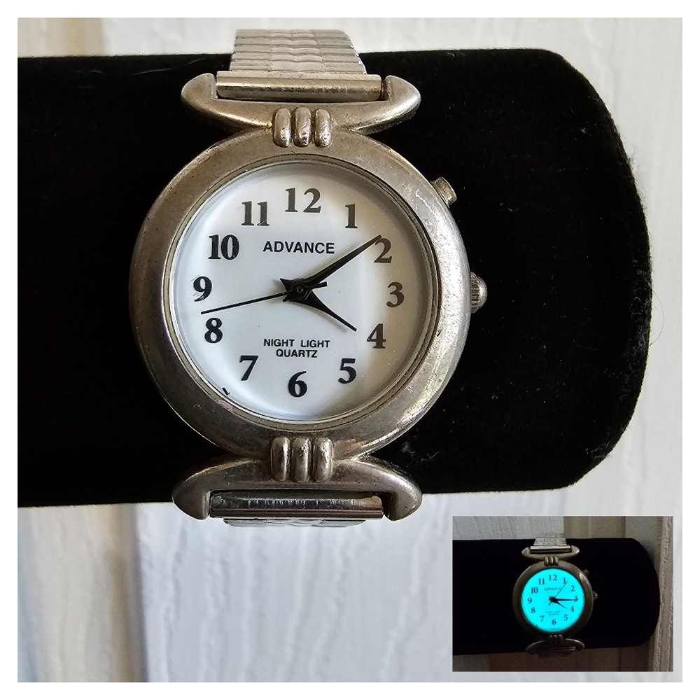 Advance Night Light Quartz Watch with Stretch Band